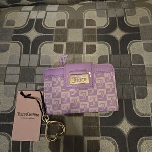 Juicy Couture Purple Wallet with Gold Accents